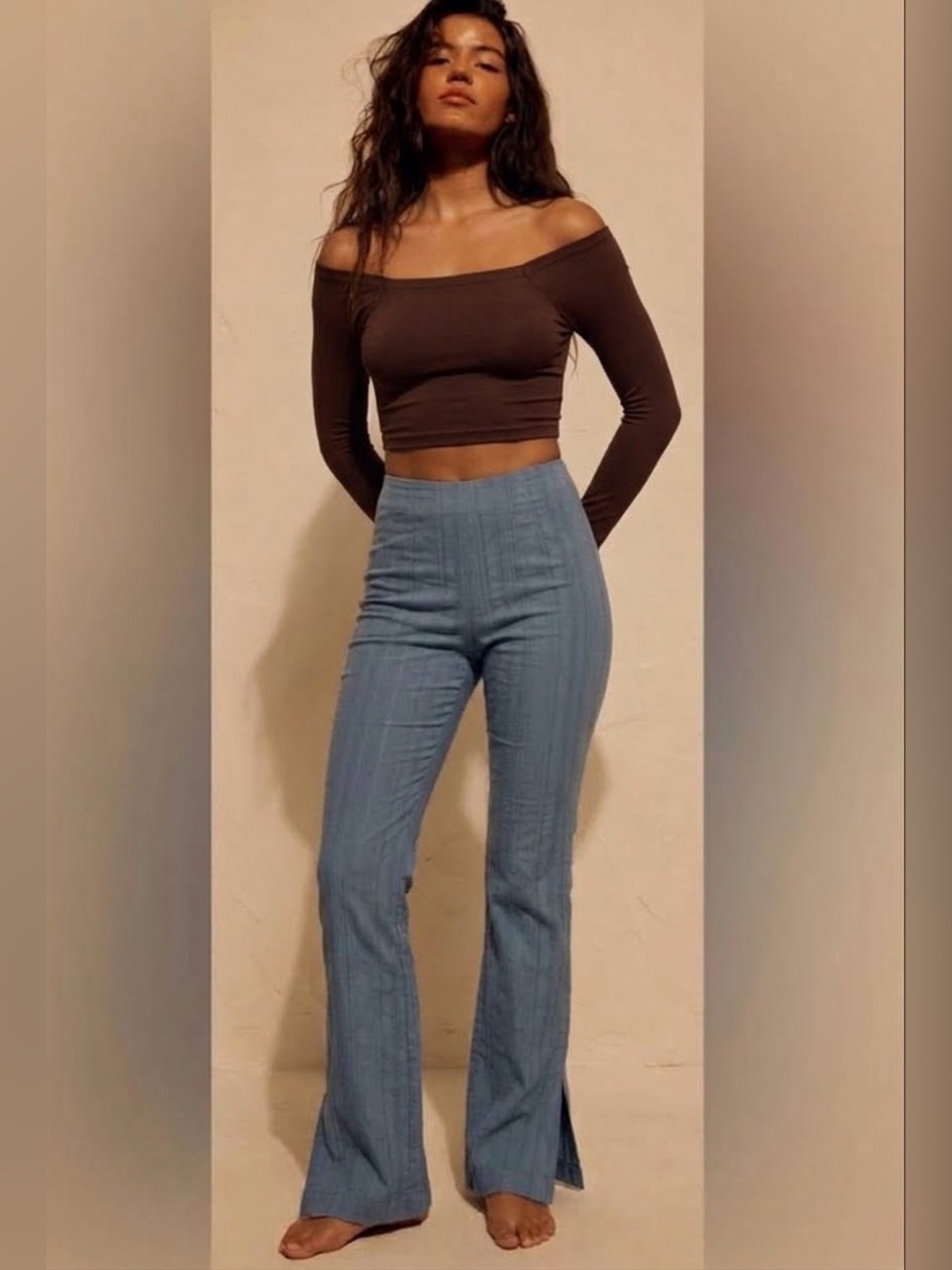 Insight Mid-Rise Fit & Flared Pants w/ Side Slits. Sz 8 Medium-Fall